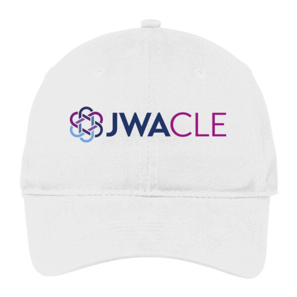 **CLOSEOUT ITEM** Soft Brushed Canvas Cap - Embroidered Logos Thumbnail