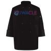 Ten Pearl Button Black Chef Coat Thumbnail